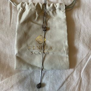 Kendra Scott Claudia Lariat necklace in gunmetal